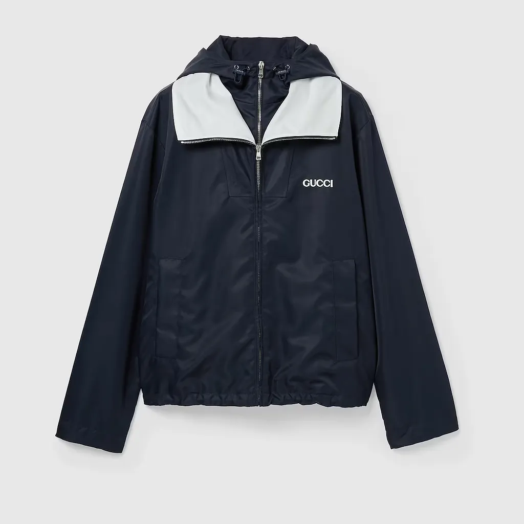 Nylon Twill Jacket With Patch