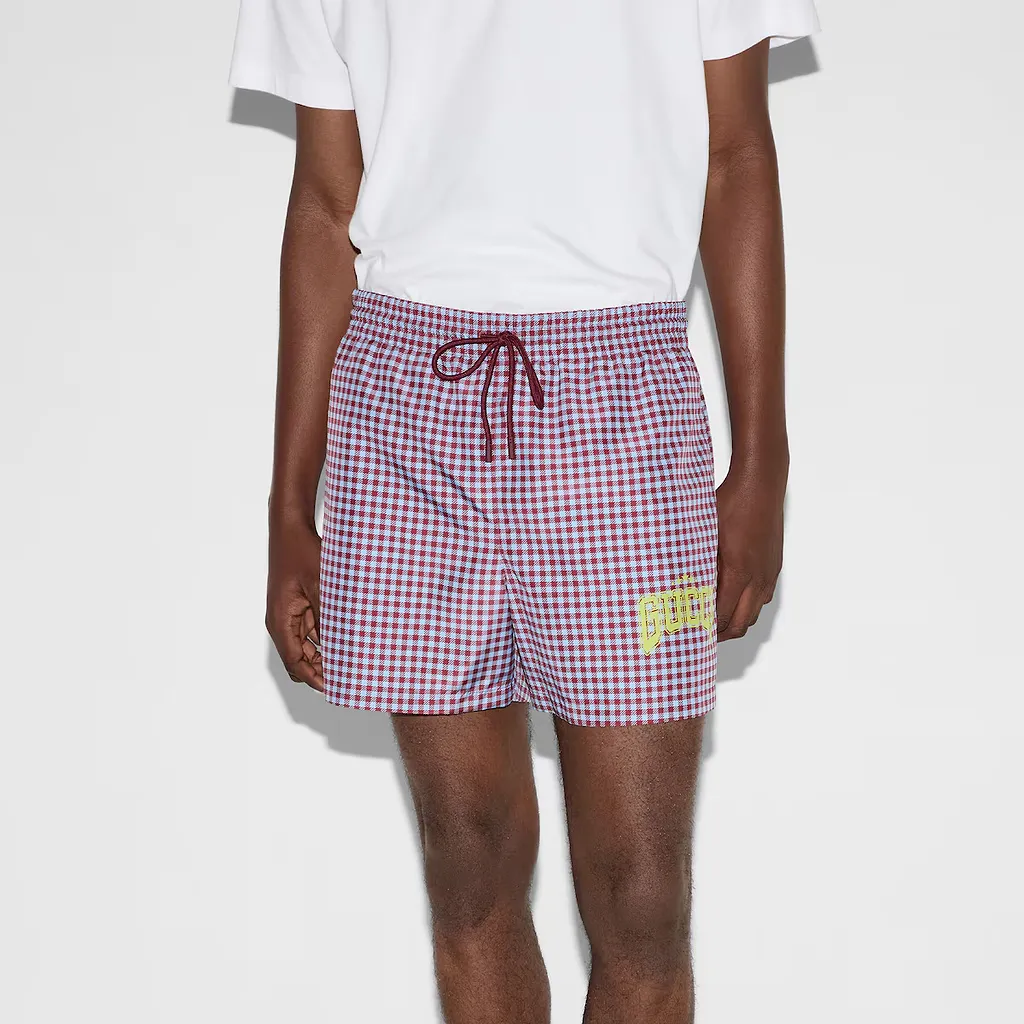 Printed Poplin Tech Swim Shorts