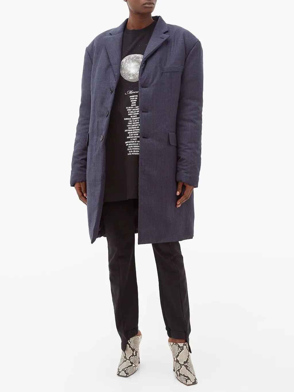 Checked Padded Coat 