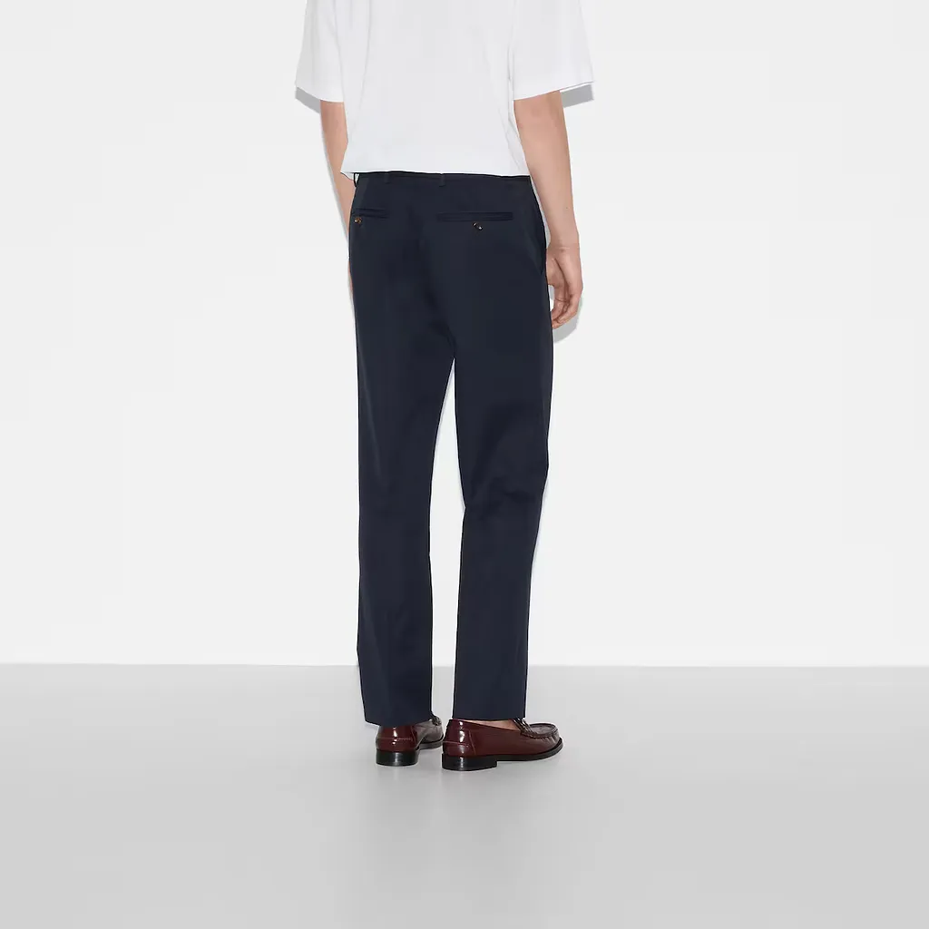 Double Cotton Twill Pant With Web