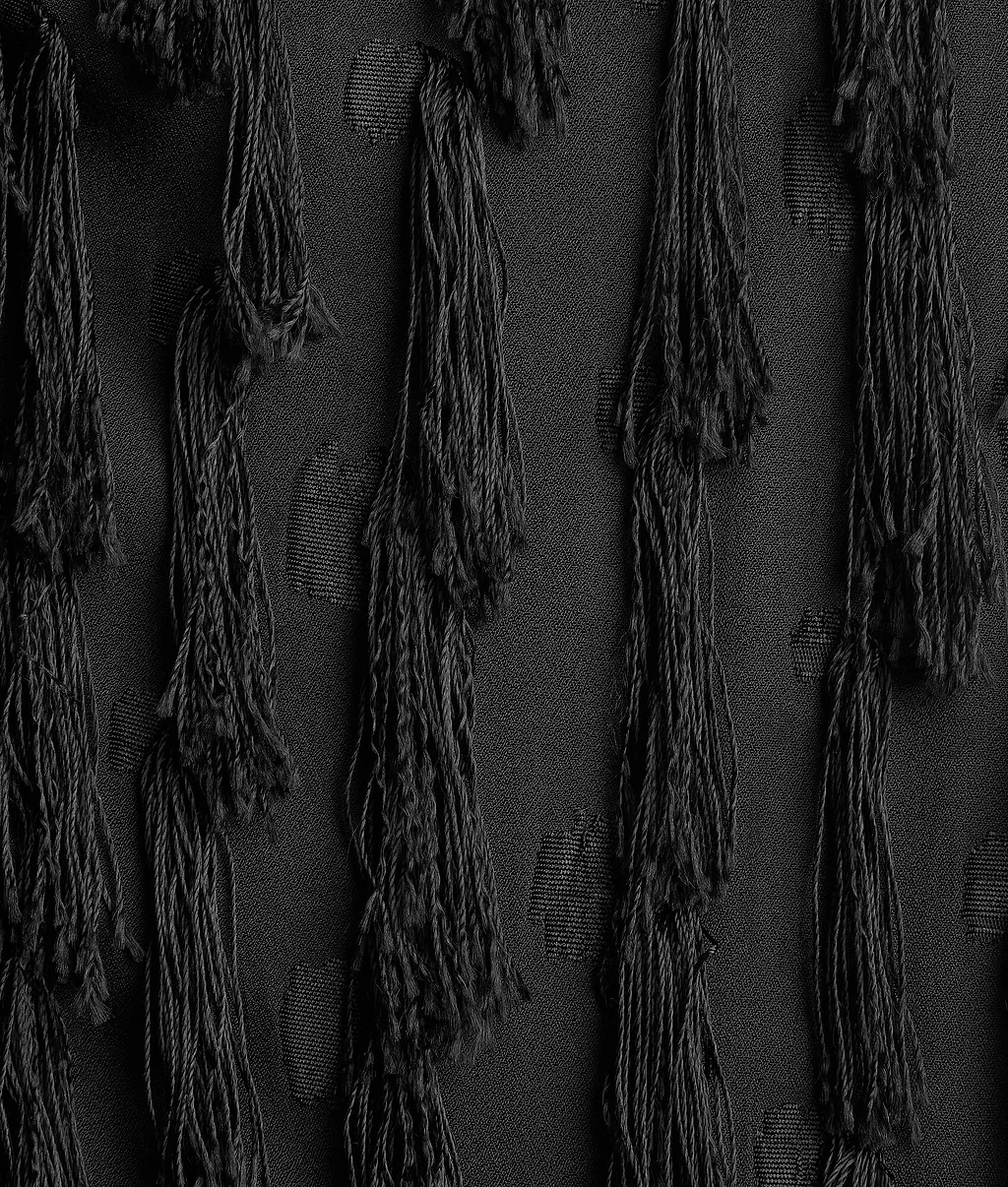 Fringed Fil Coupe Crepe Dress