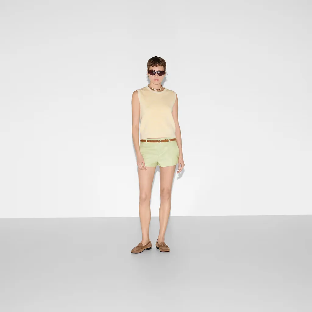 Fine Gg Cotton Sleeveless Top