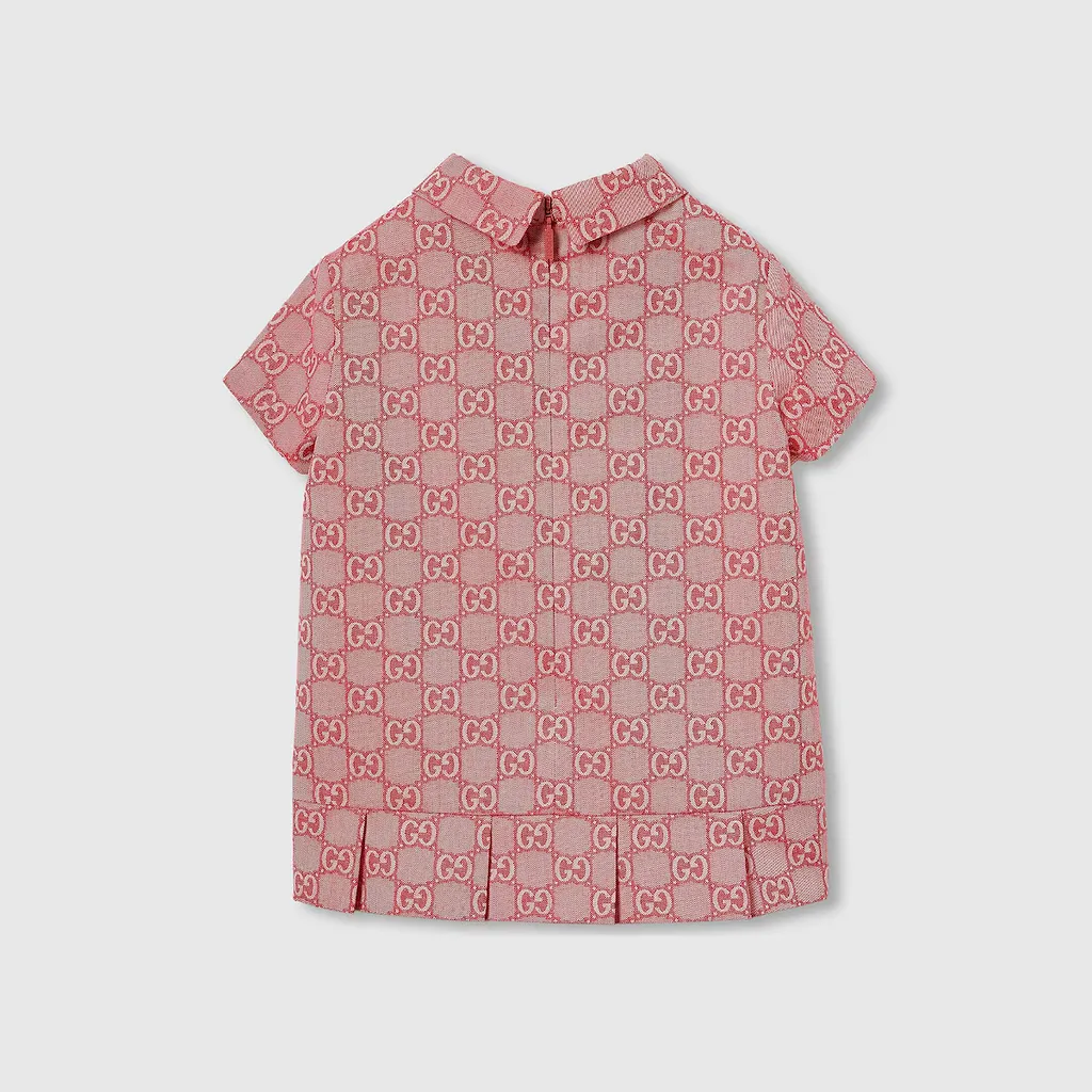 Baby Gg Cotton Twill Dress