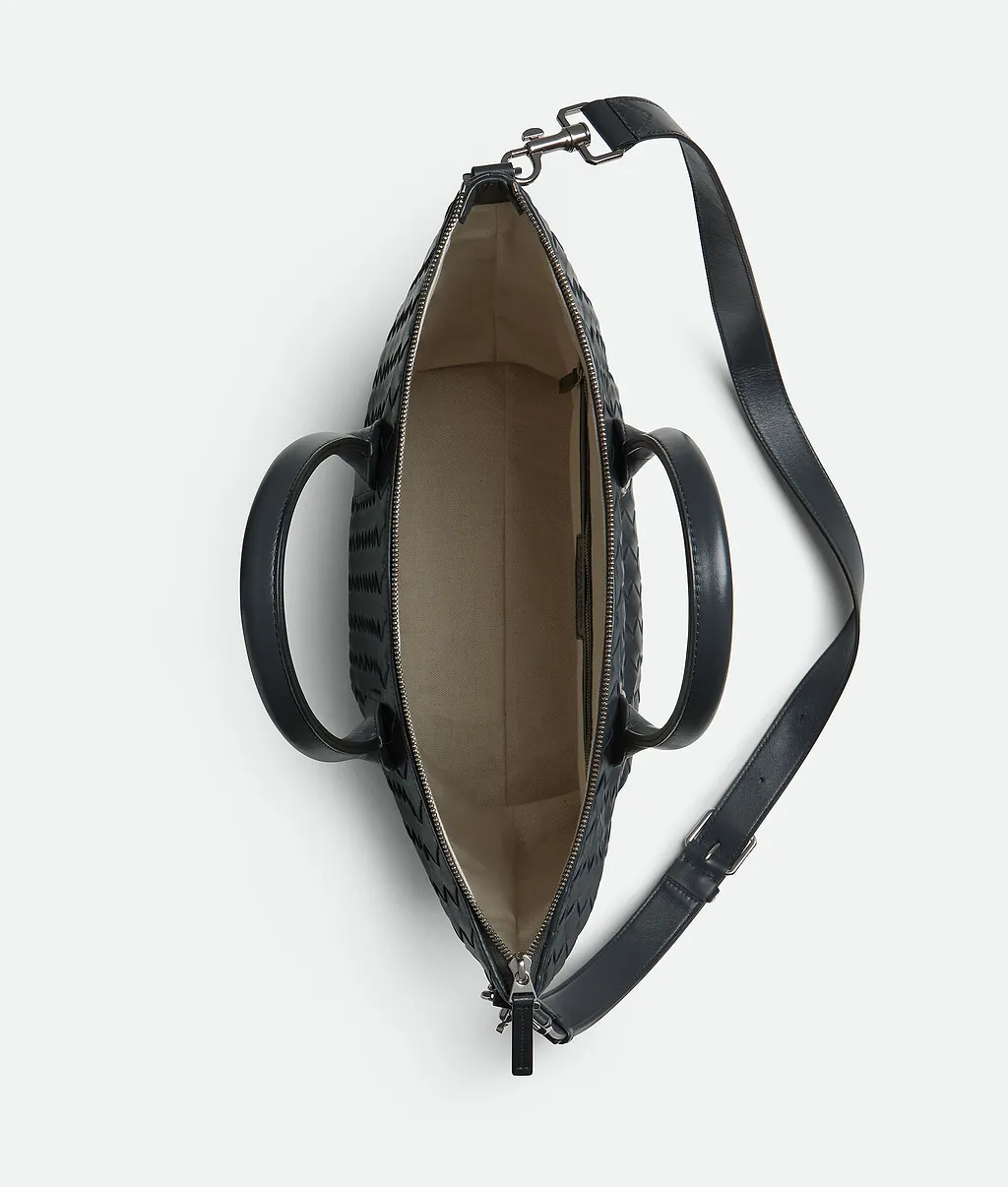 Intrecciato Zipped North-South Tote