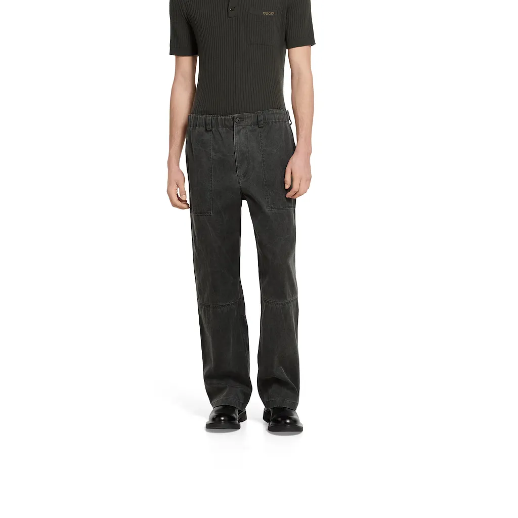 Delavé Cotton Canvas Pant With Logo