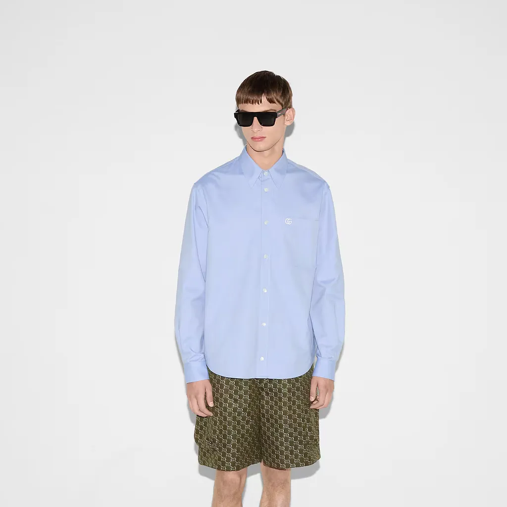 Embroidered Oxford Cotton Shirt