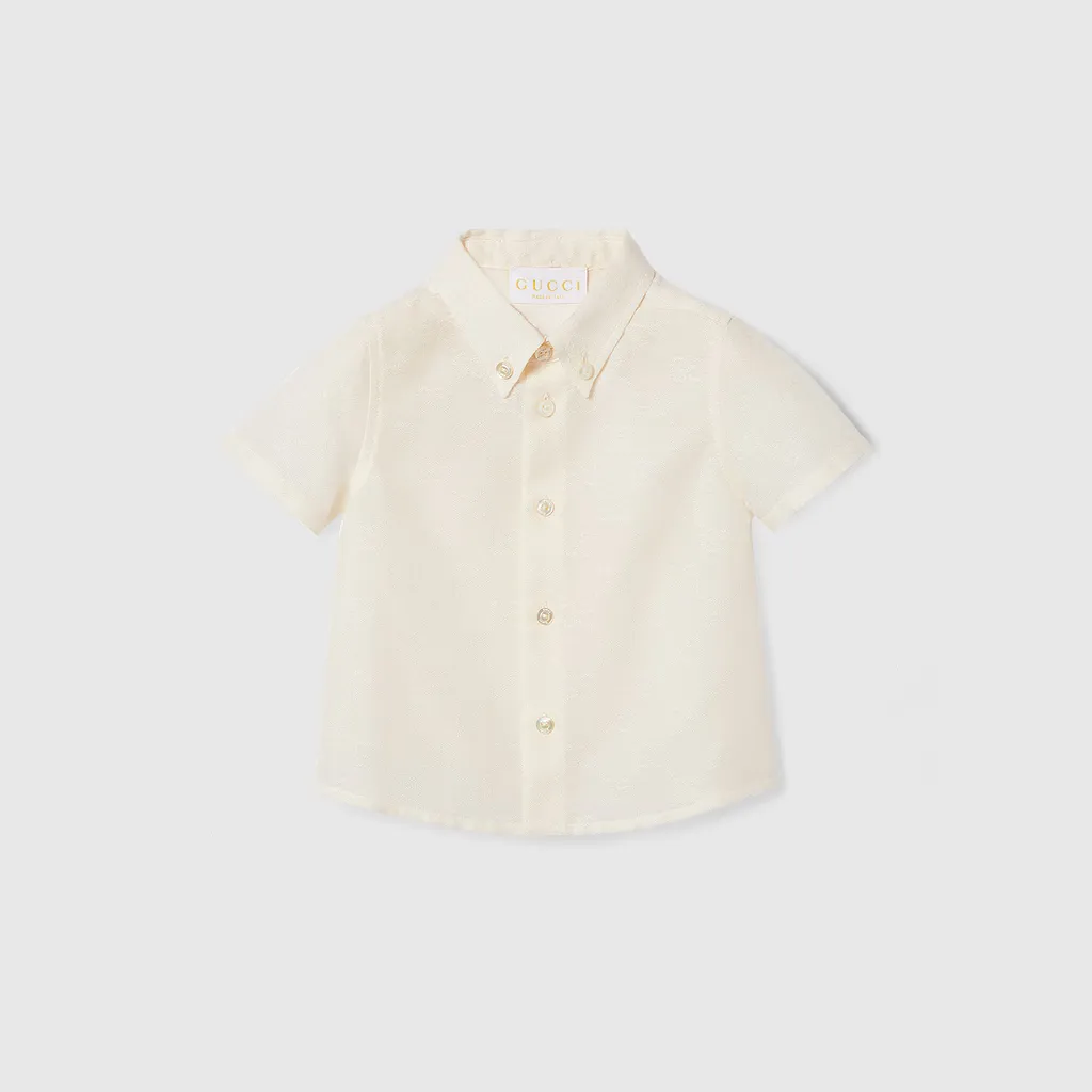 Baby Gg Cotton Jacquard Shirt