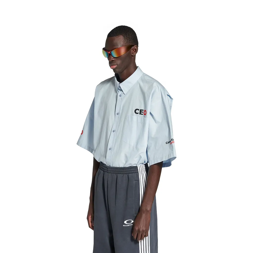 Ceo Uniform Logo Short Sleeve Oversized Shirt