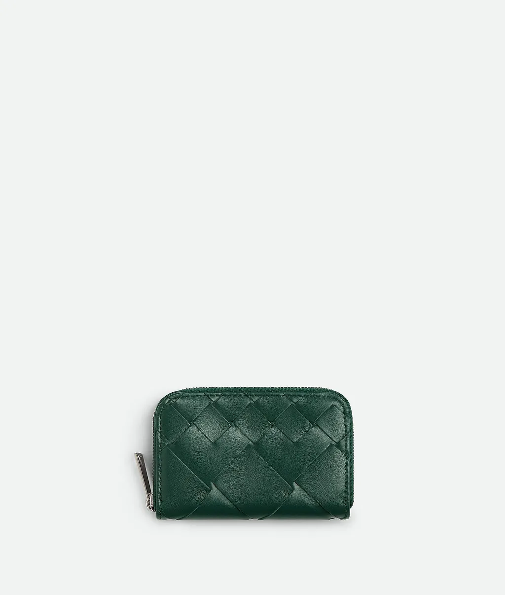 Intrecciato Zippered Coin Purse