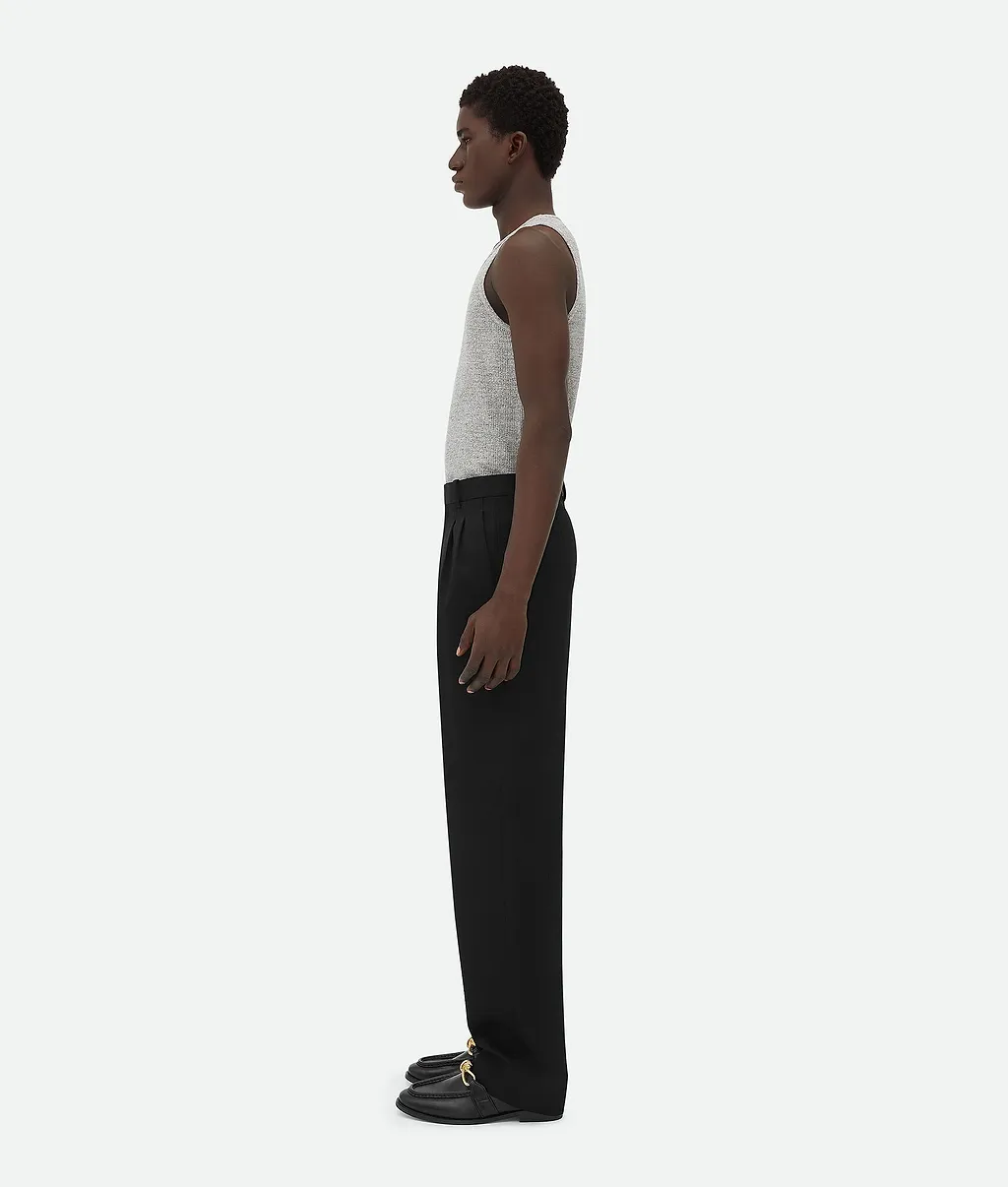 Wool Grain De Poudre Trousers