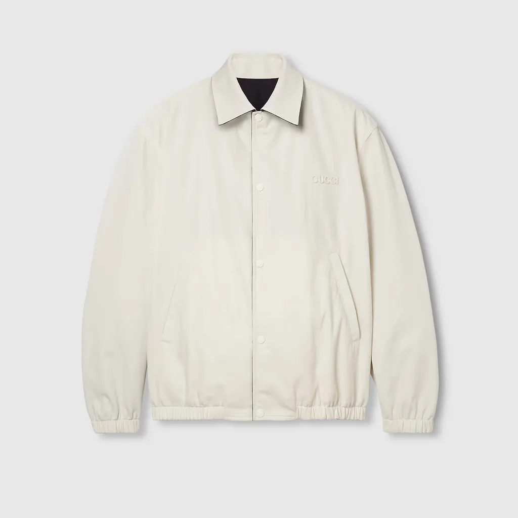 Reversible Gg Polyester Jacket