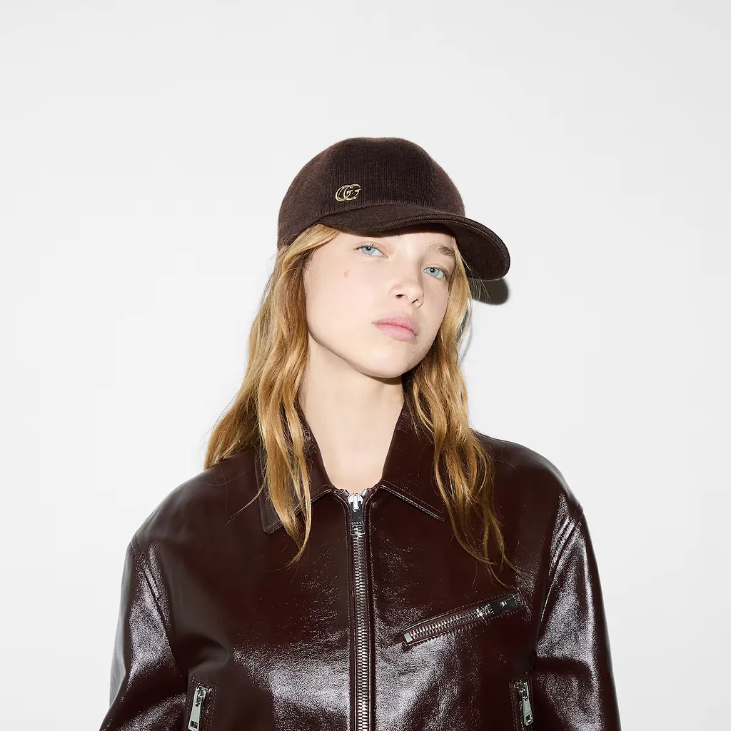 Wool Baseball Hat With Double G