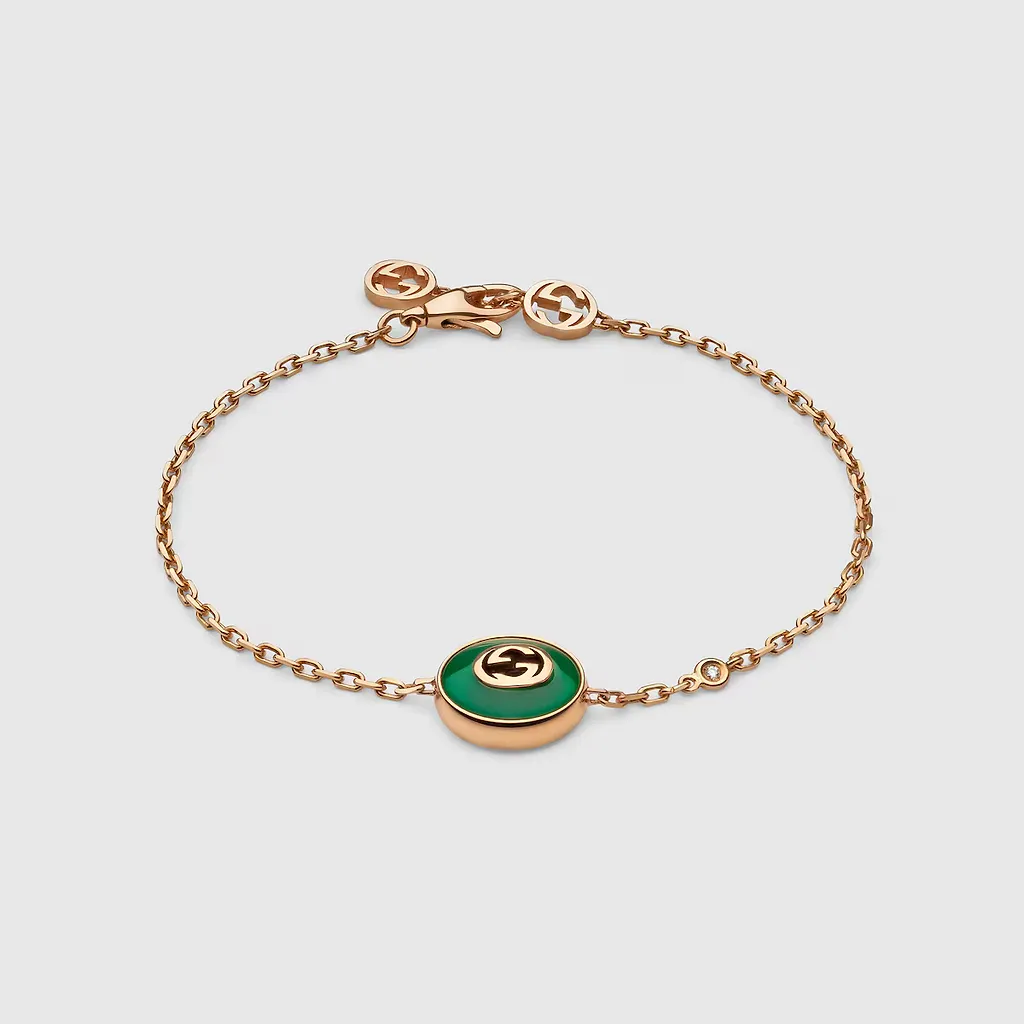 Gucci Interlocking 18K Chain Bracelet
