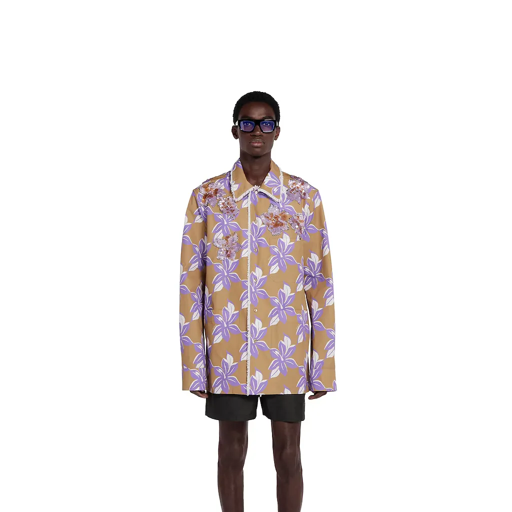 Printed Cotton Poplin Shirt