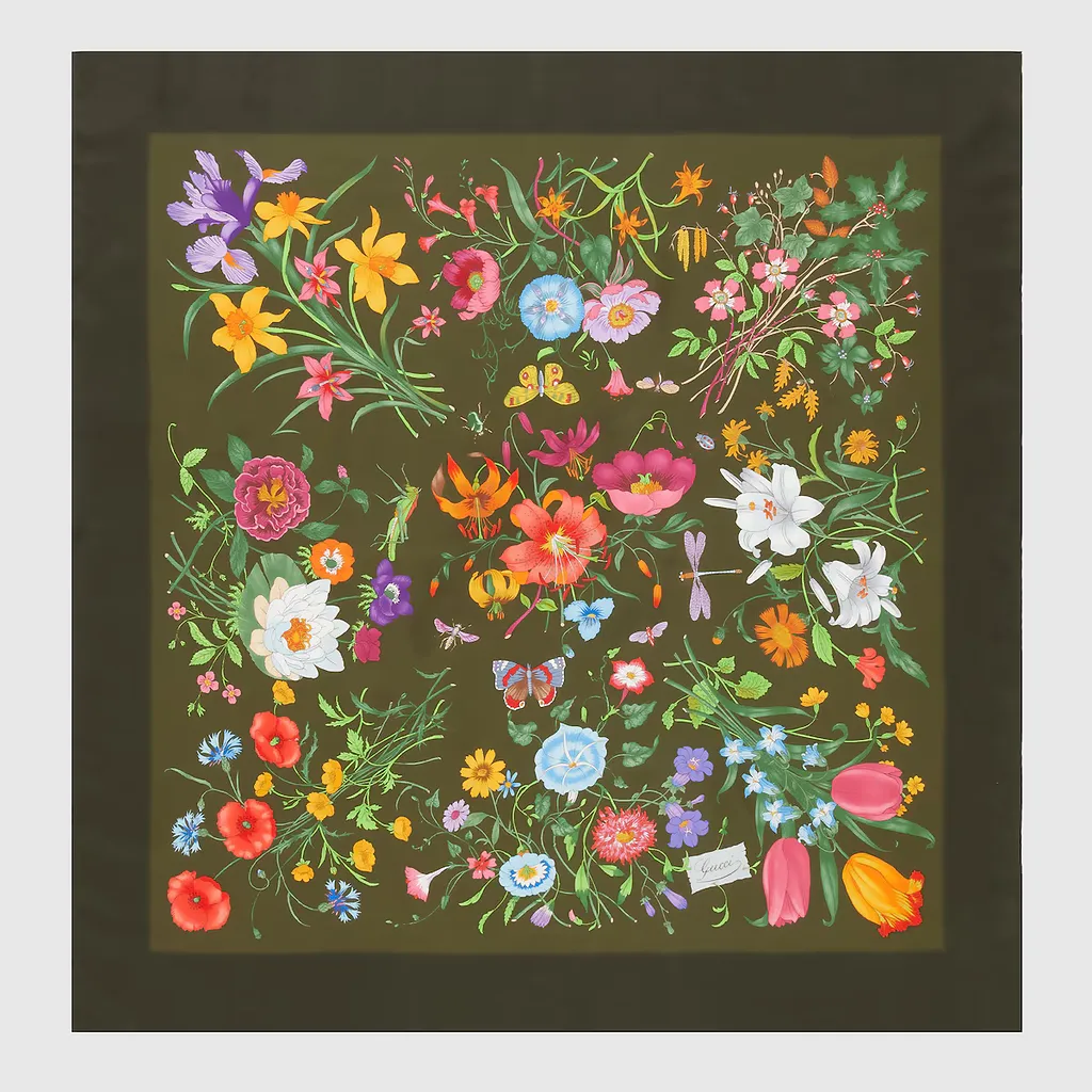Printed Silk Twill Carré