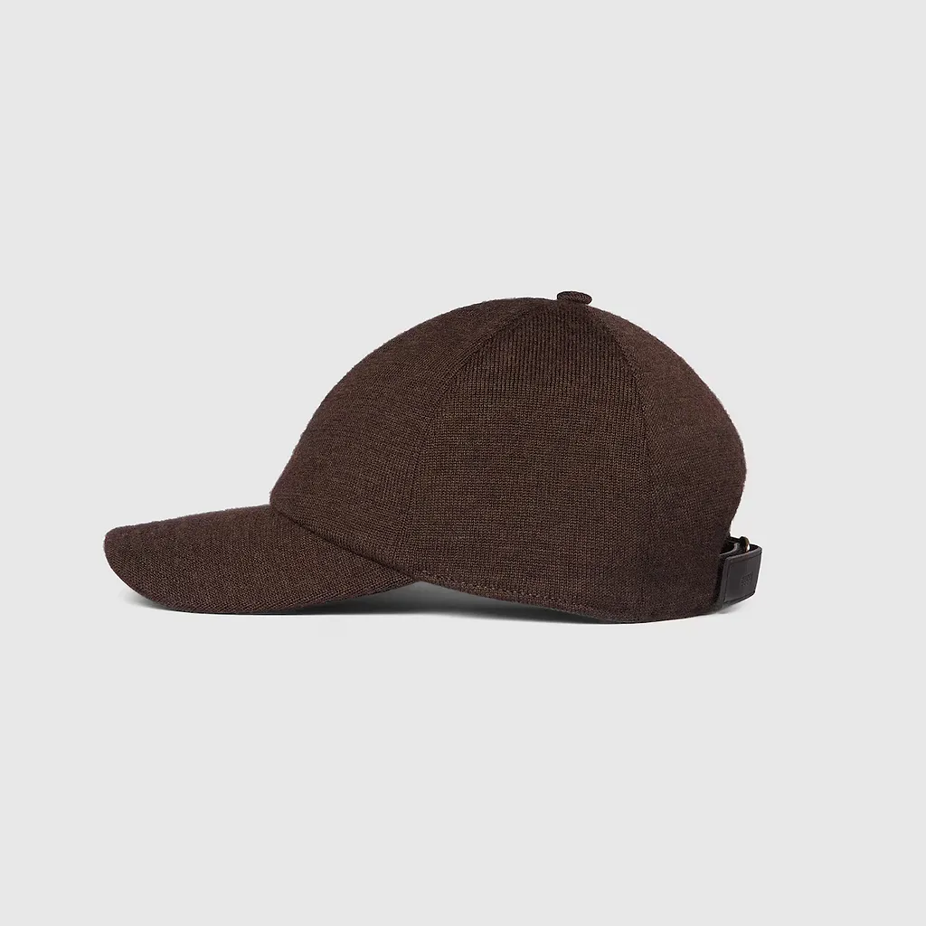Wool Baseball Hat With Double G