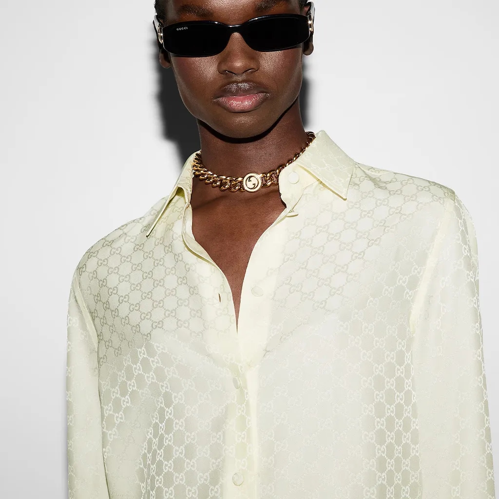 Gg CrÊPe Silk Shirt