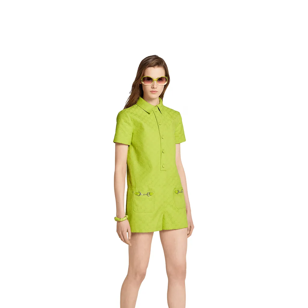 Gg Canvas Jumpsuit With Horsebit