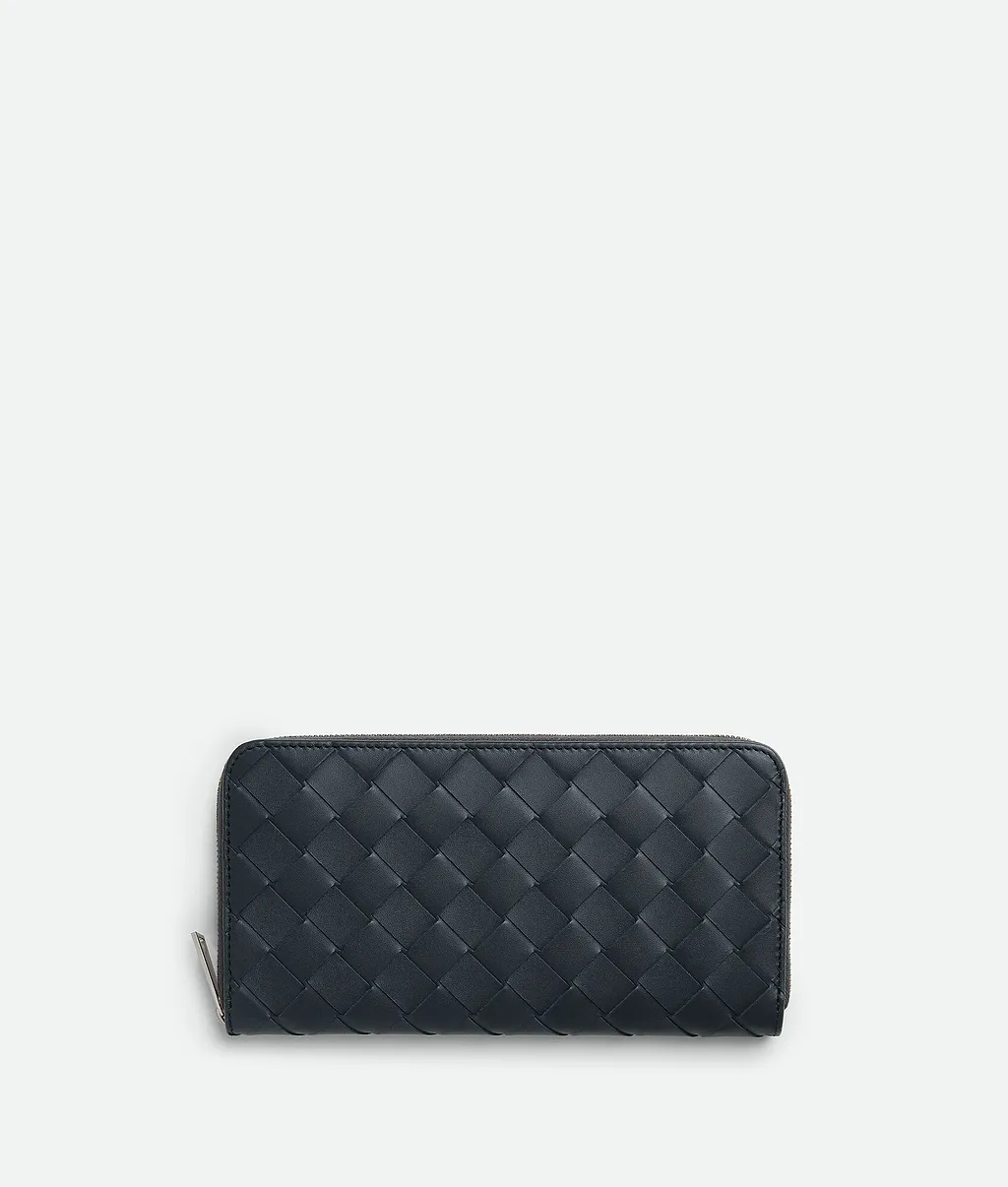 Intrecciato Zip Around Wallet