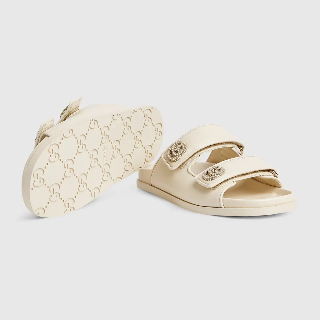 Sandal With Crystal Double G