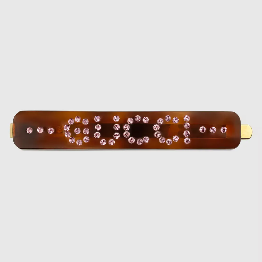 Hair Slide With Crystals Gucci