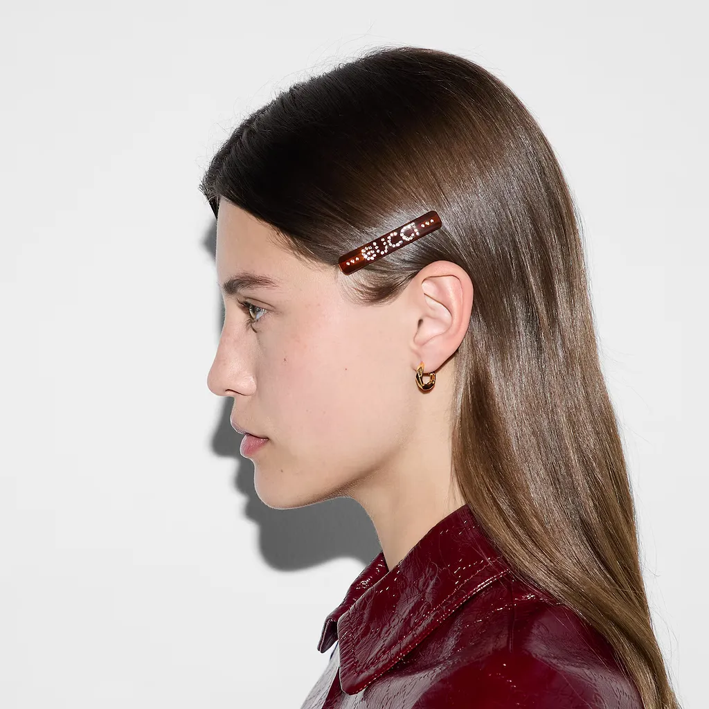 Hair Slide With Crystals Gucci