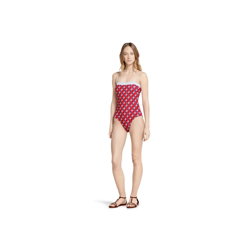 Printed Stretch Jersey Swimsuit