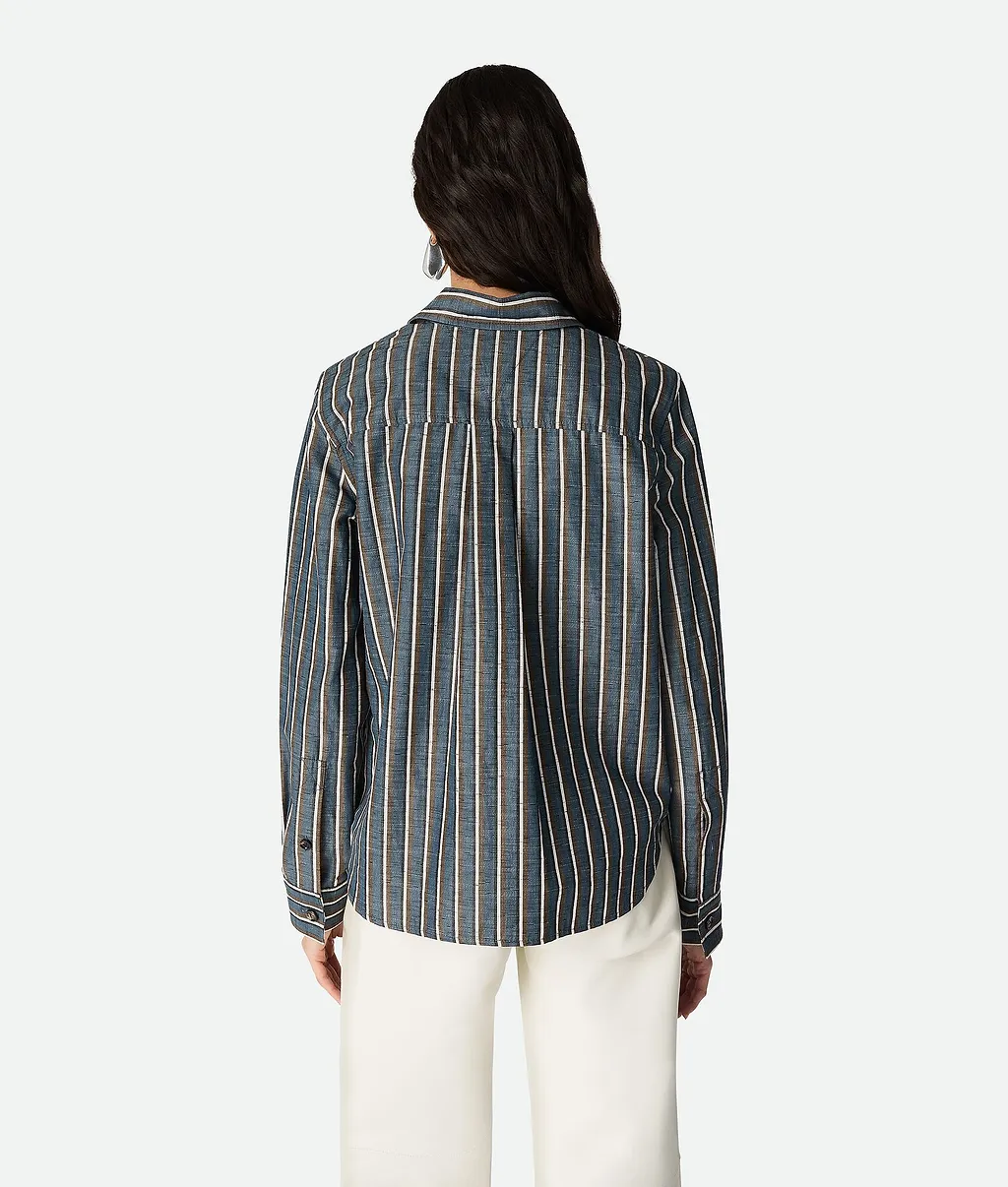 Cotton And Linen Stripe Shirt