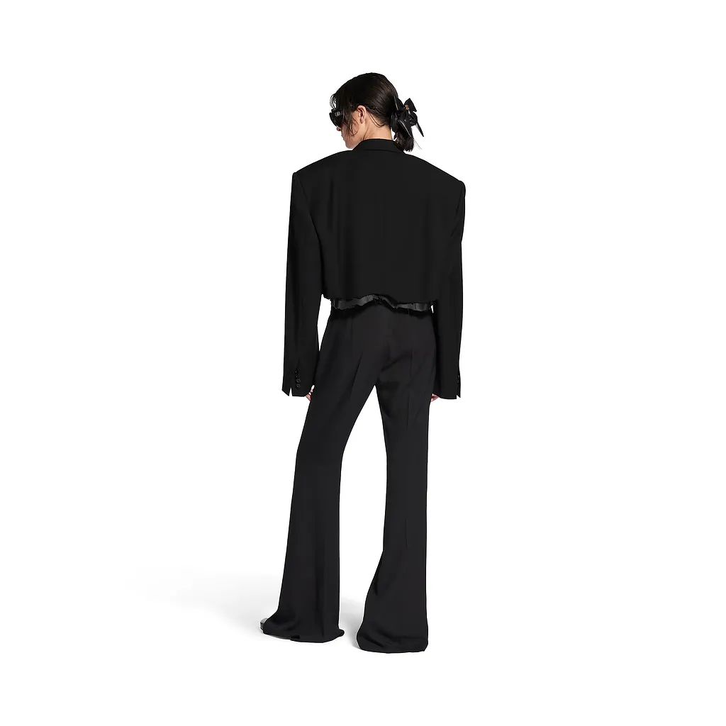 Cut Off Single Breasted Jacket