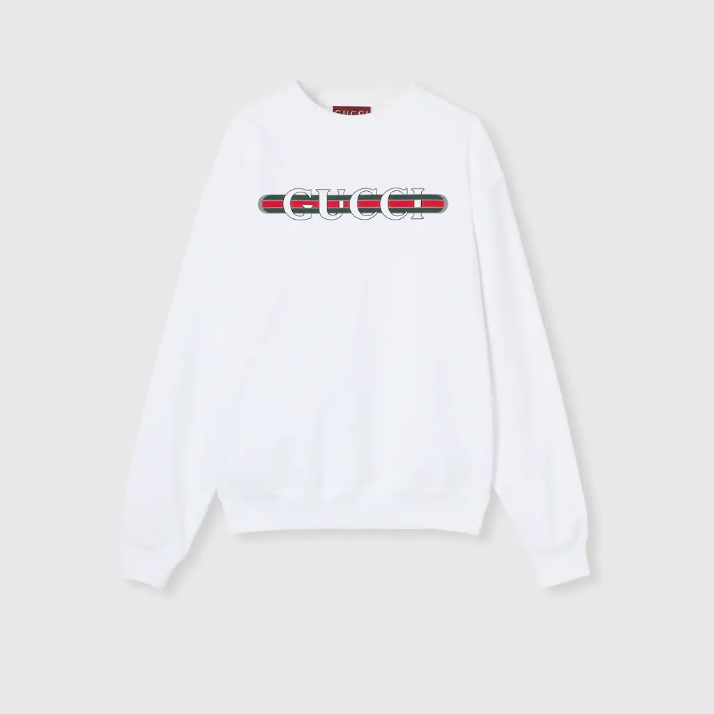 Cotton Jersey Sweatshirt With Print