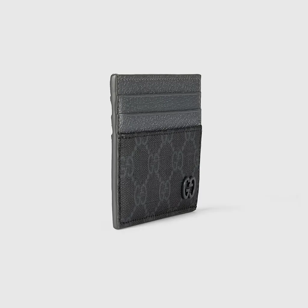 Bi-Colour Card Case With Gg Detail