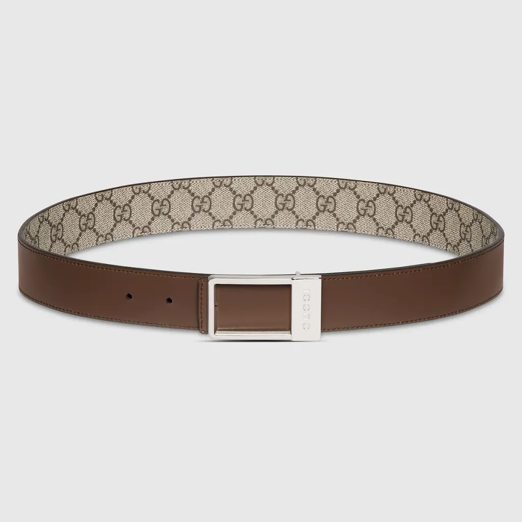 Reversible Belt With Rectangular Buckle