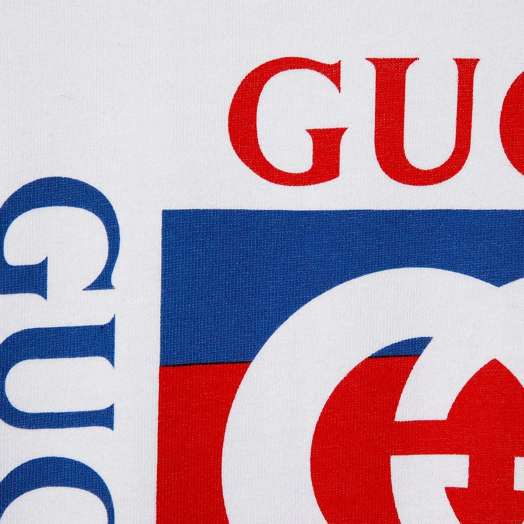 Cotton Jersey T-Shirt With Gucci Print
