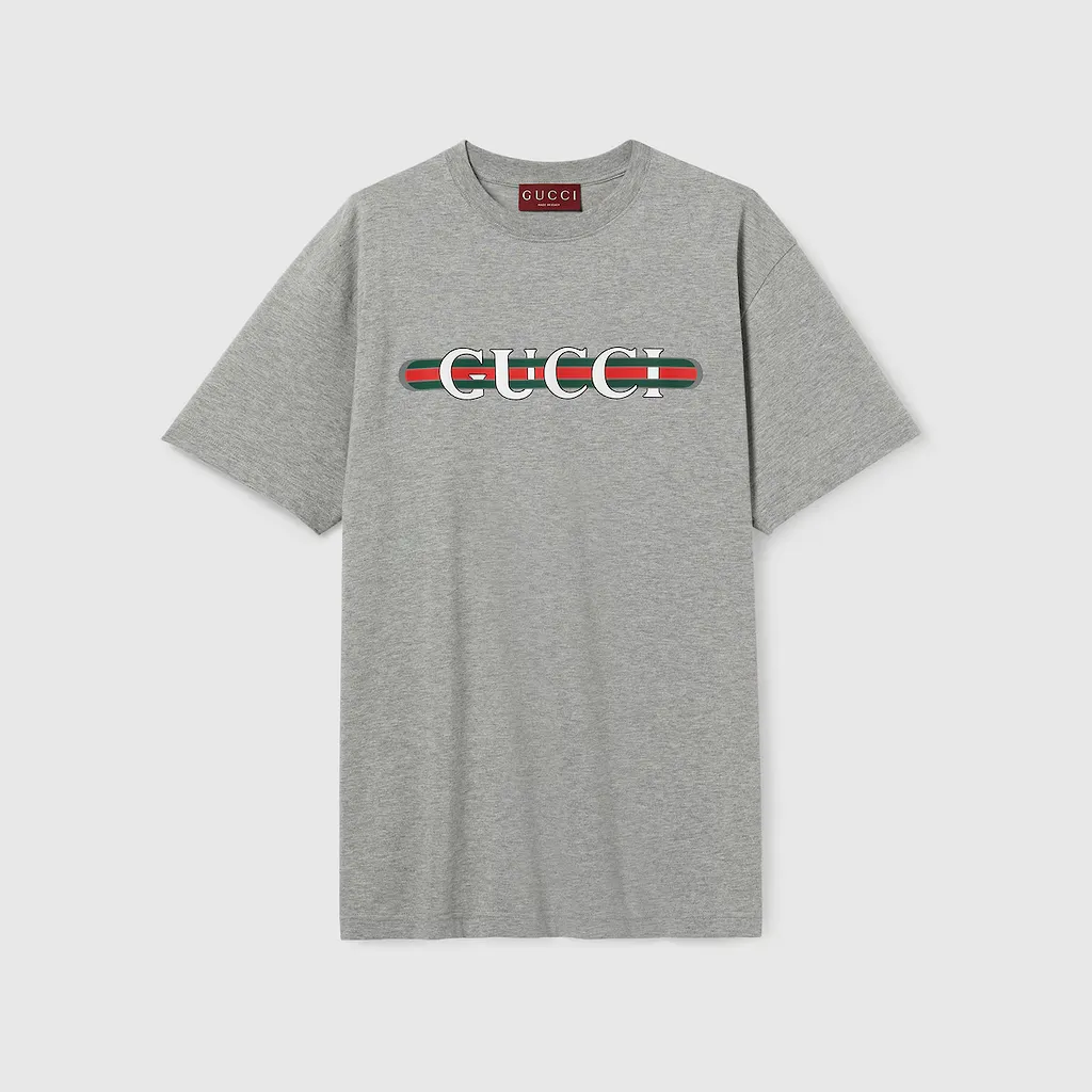 Cotton Jersey T-Shirt With Print