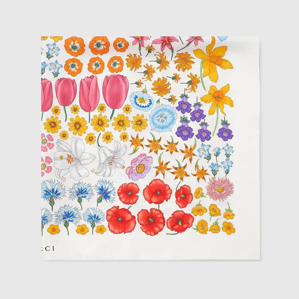 Printed Silk Twill Carré