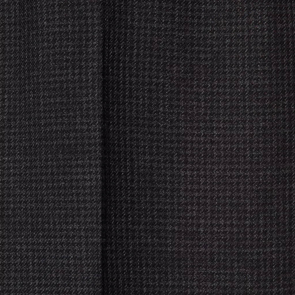 Houndstooth Wool Pant With Embroidery