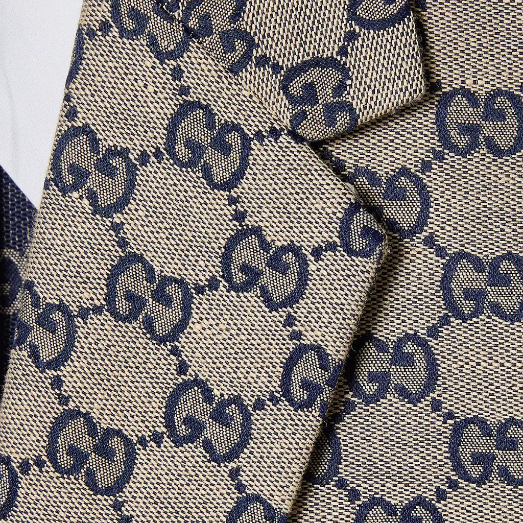 Gg Linen Blend Canvas Jacket