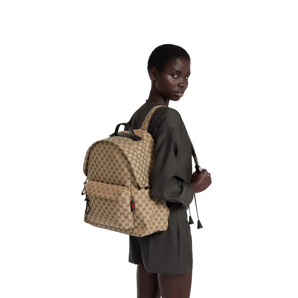 Gg Canvas Medium Backpack