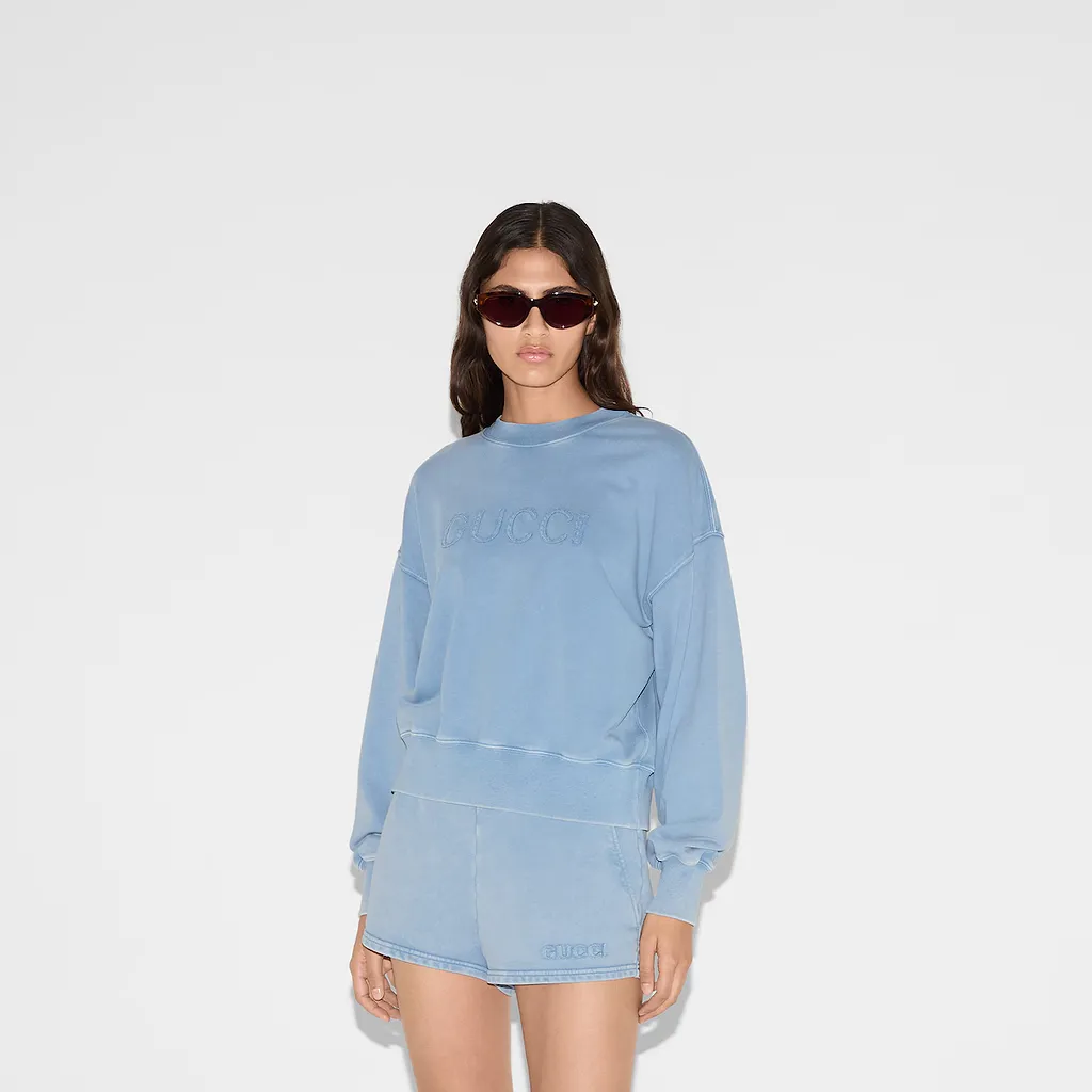 Embroidered Cotton Jersey Sweatshirt