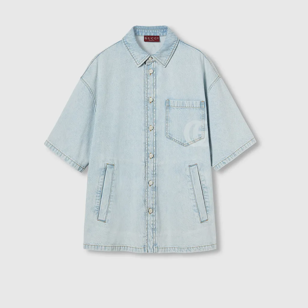 Lasered Denim Shirt