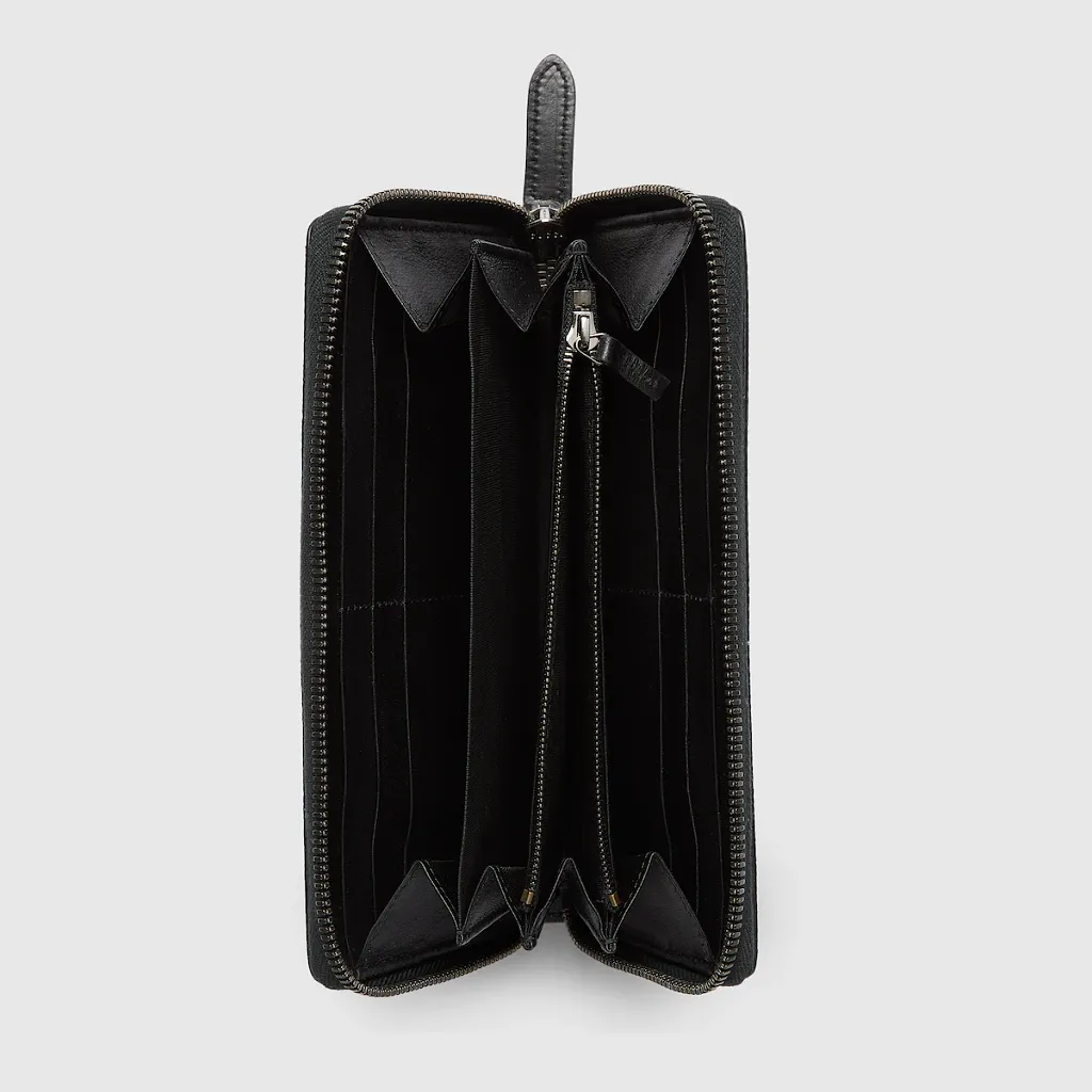Gg Emblem Zip Around Wallet