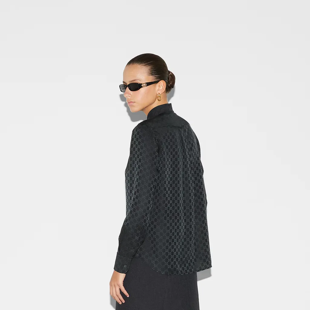 Gg CrÊPe Silk Shirt