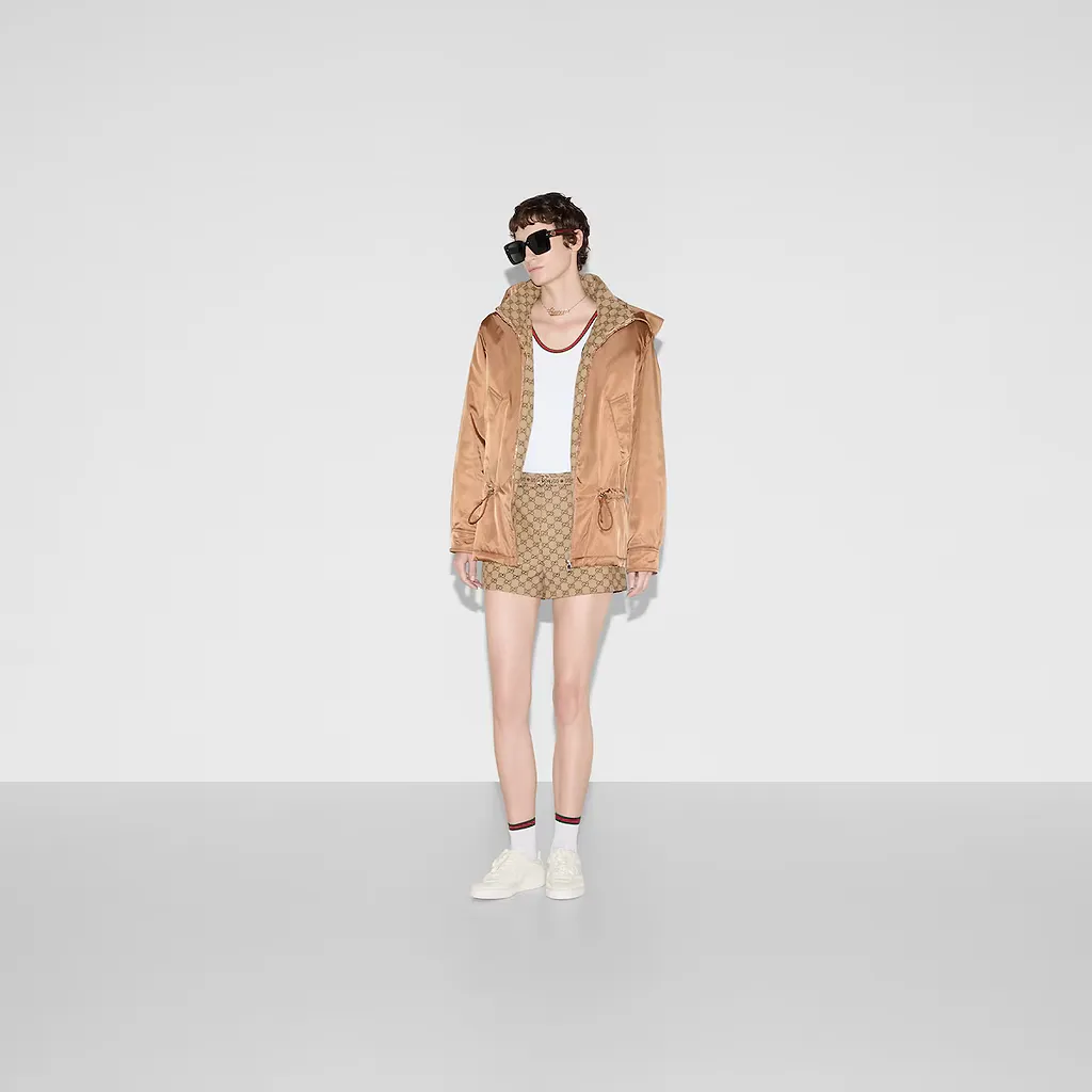 Gabardine Fine Nylon Bomber Jacket