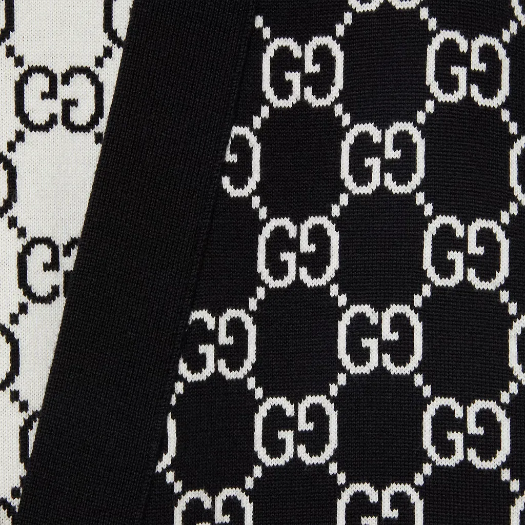 Reversible Gg Wool Jacquard Cardigan