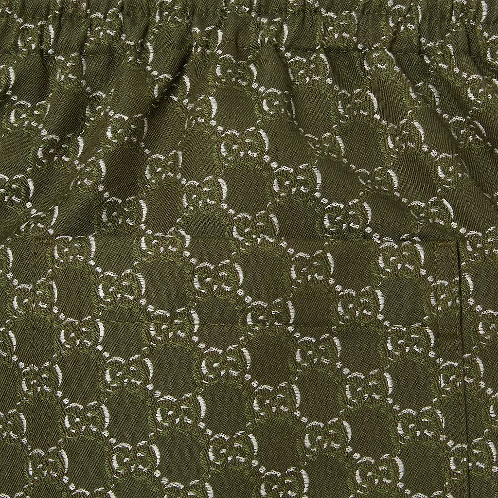 Cotton Jacquard Shorts With Gg Shadow