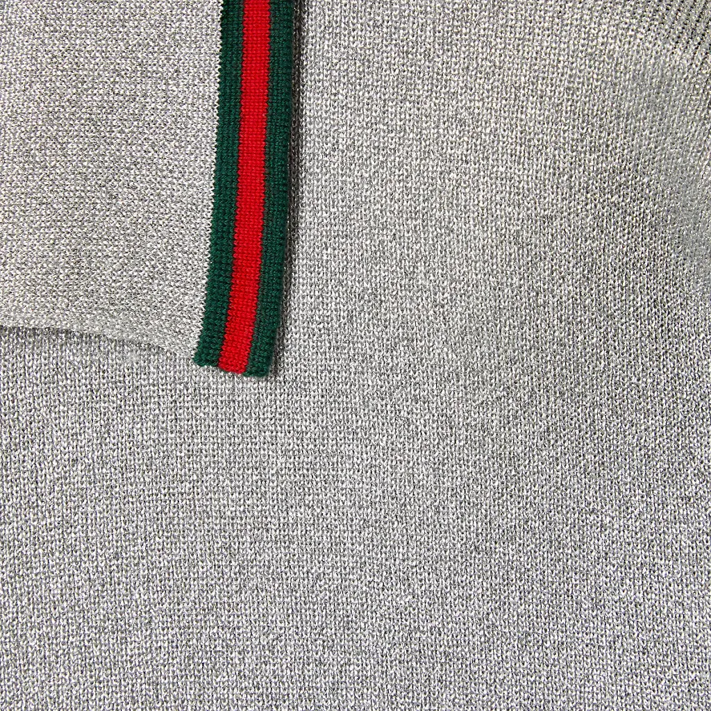 Lamé Knit Polo Shirt