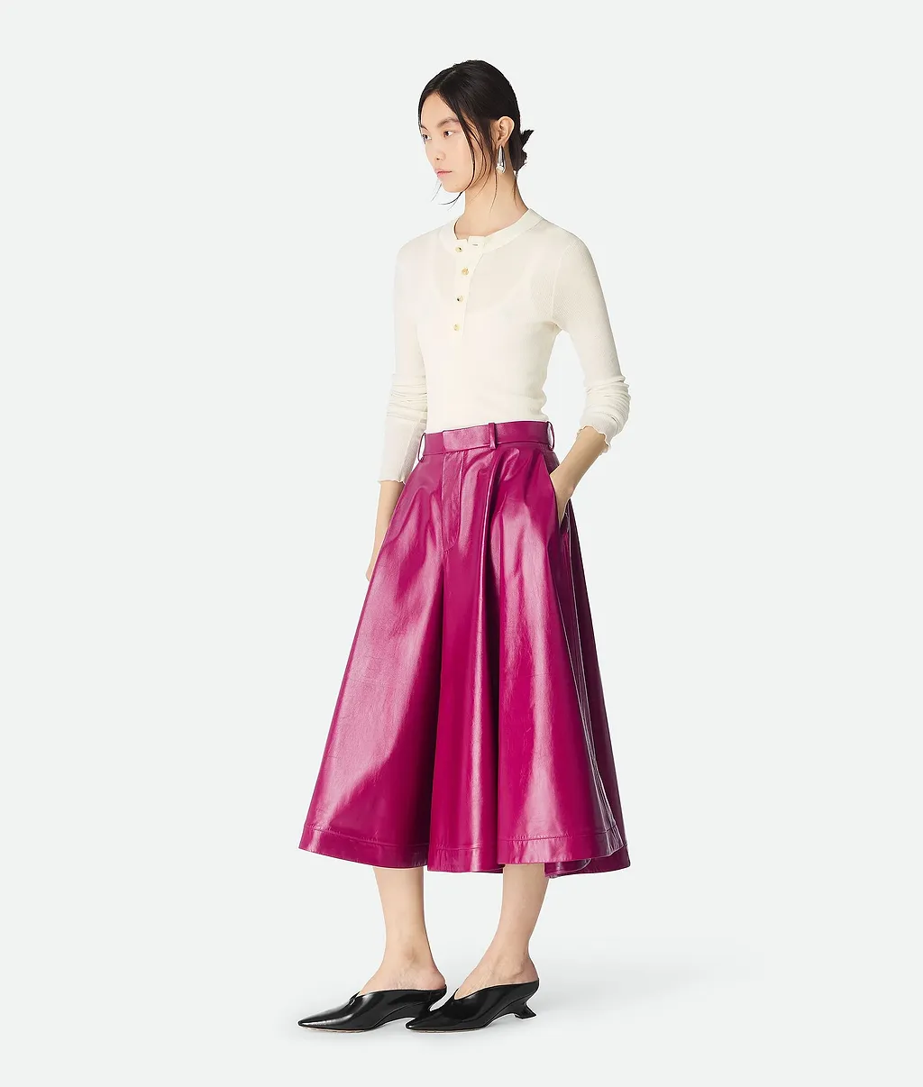 Shiny Leather Culotte