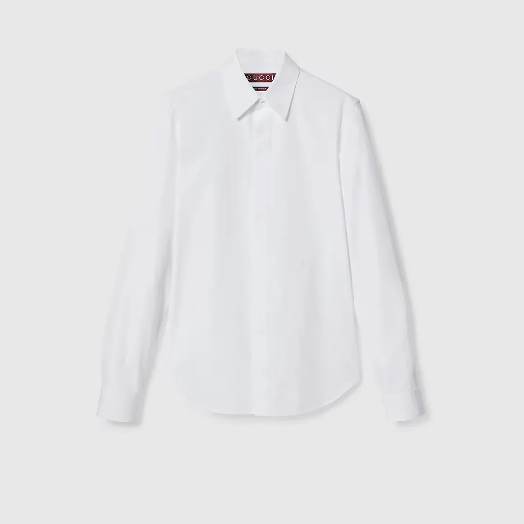 Embroidered Cotton Poplin Shirt