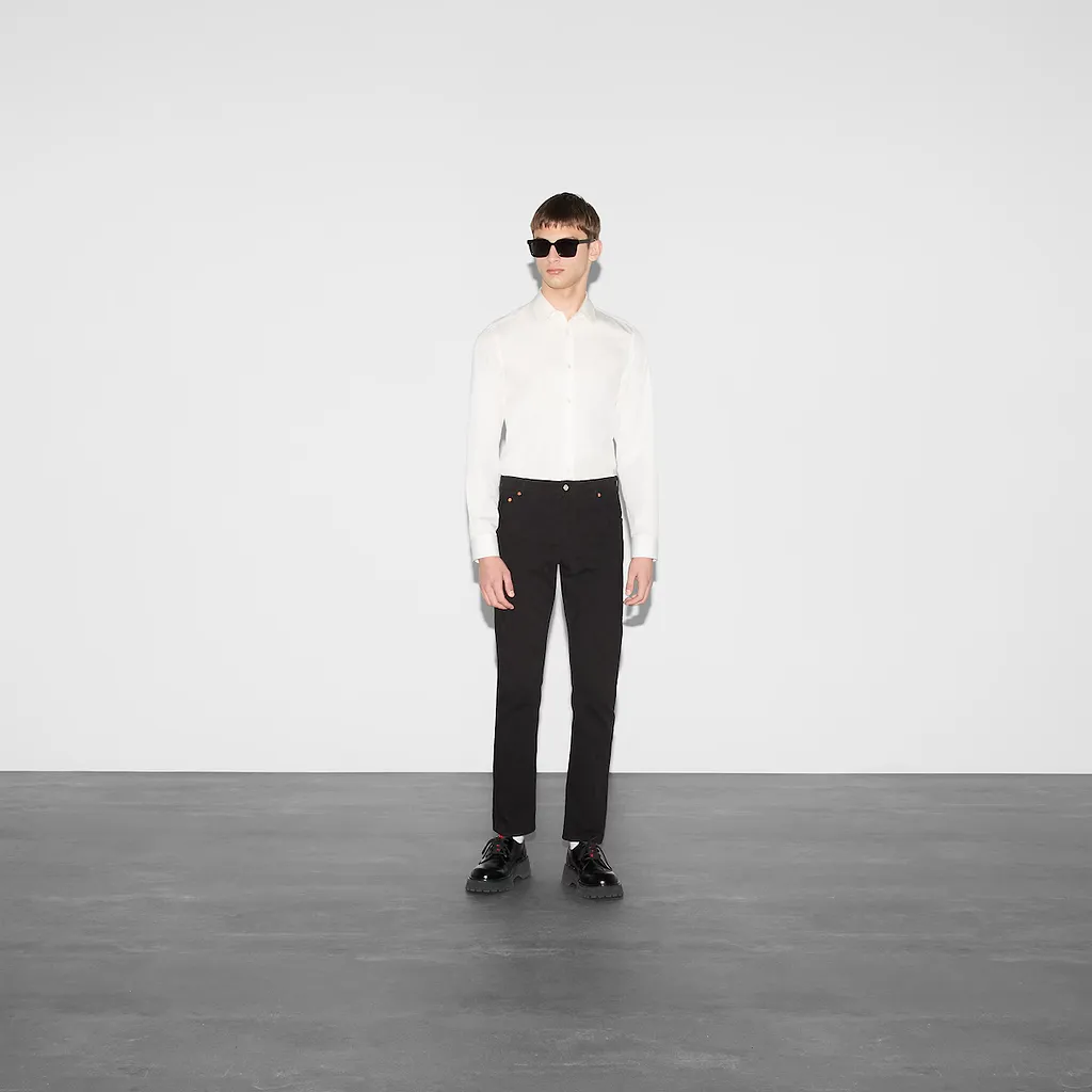 Gg Denim Jacquard Pant