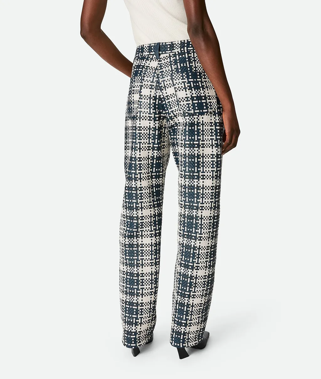 Mini Intreccio Leather Pants